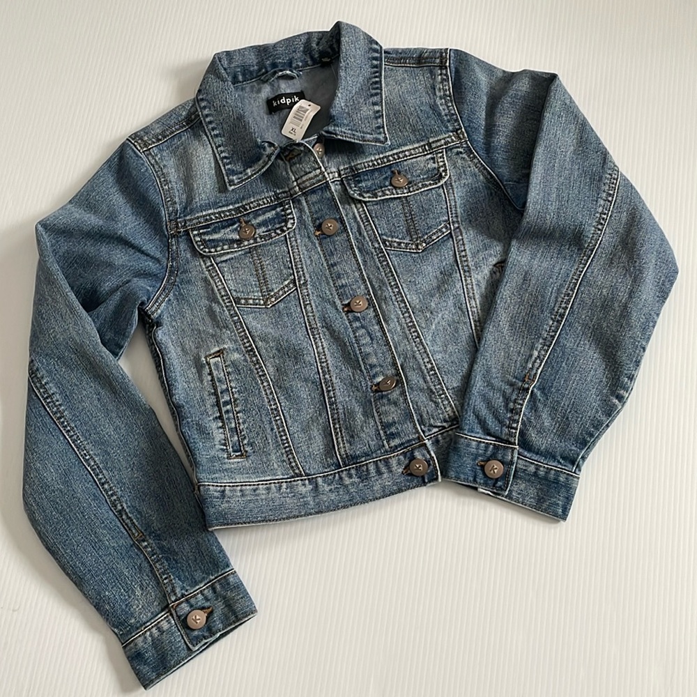 Kidpik blue jean, denim jackets Girls size XL 14